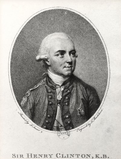 Sir Henry Clinton (1730-95) (gravura) (foto a p/b) de Francesco Bartolozzi