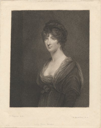 A Honorável Senhora Jane Dundas de Francesco Bartolozzi