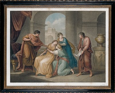 Virgílio Lendo sua Eneida, 1796 de Francesco Bartolozzi