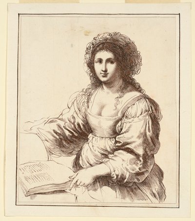 Mulher com um livro de Francesco Bartolozzi