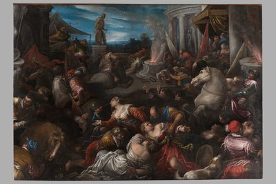 O Estupro dos Sabinos, c.1580-82 de Francesco Bassano