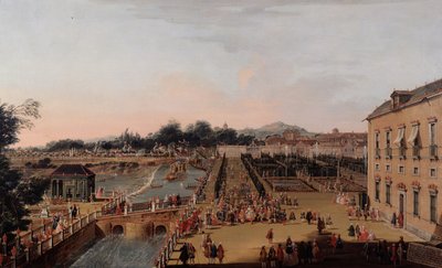 Fernando VI e Bárbara de Bragança nos jardins de Aranjuez, 1756 de Francesco Battaglioli