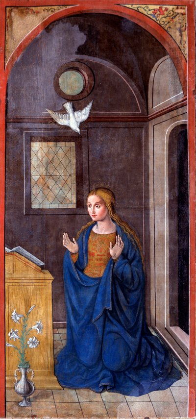 Anunciação: Mary (Pintura, cerca de 1549) de Francesco Brea