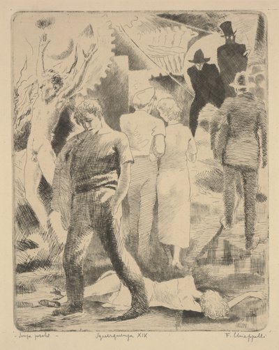 Sem Motivo, c.1920 (gravura) de Francesco Chiappelli