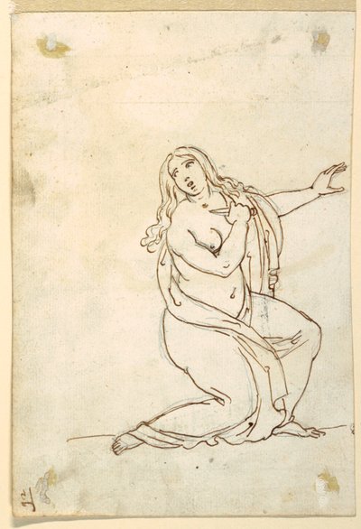 Lucretia ou Tarquinia se esfaqueando de Francesco Coghetti