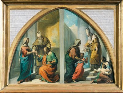 Casamento e apresentação da Virgem Maria no Templo de Francesco Coghetti