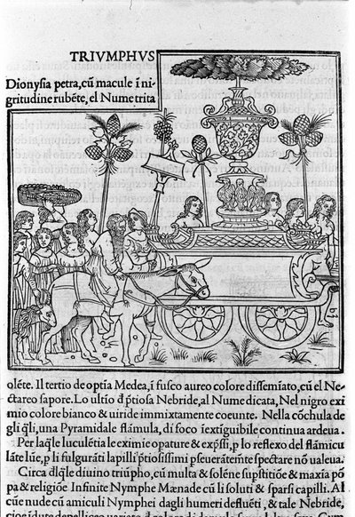Gravura em "Hypnerotomachia Polyphili" (o sonho de Poliphila) pelo monge dominicano Francesco Colonna, Veneza de Francesco Colonna