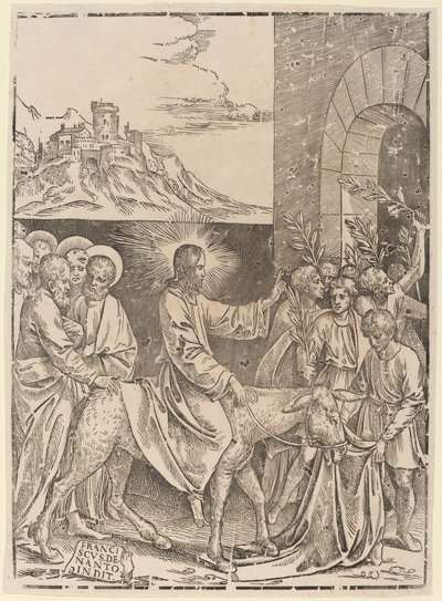 A entrada de Cristo em Jerusalém de Francesco Denanto