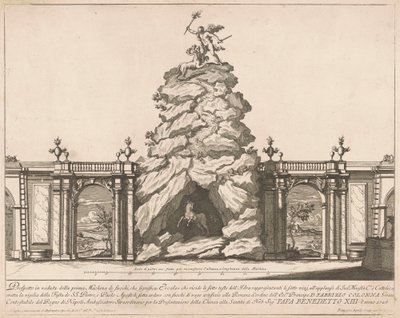 A Prima Macchina para a Chinea de 1726: Hércules e a Hidra de Francesco Faraone Aquila, after Alessandro Specchi