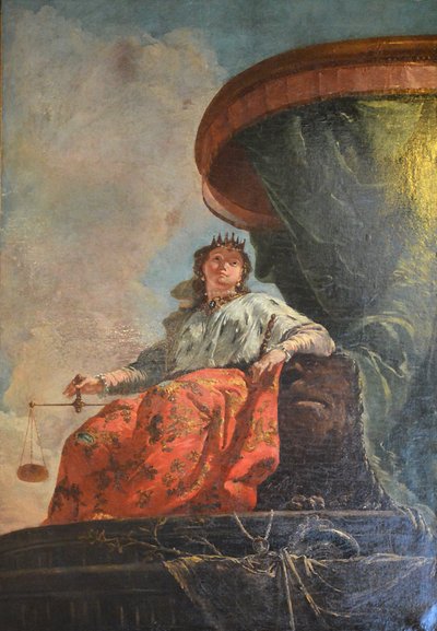 Francês: Allégorie de la Justice ou Venise trônant Alegoria da Justiça de Francesco Fontebasso