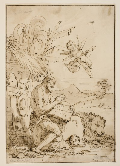 São Jerônimo no deserto de Francesco Fontebasso