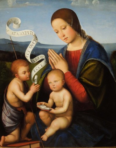 Francesco Francia - A Virgem e o Menino com São João de Francesco Francia