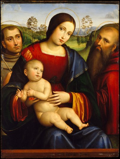 Madona com o Menino e os santos Francisco e Jerónimo de Francesco Francia