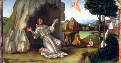 São Francisco recebendo os estigmas, final do século XV e início do século XVI de Francesco Francia