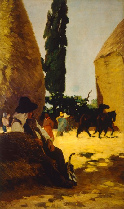 Bista, avô de Francesco Gioli (1846-1922), óleo sobre tela de Francesco Gioli