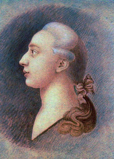Retrato de Giacomo Casanova (1725-1798) - par Francesco Giuseppe Casanova (1727-1802), c. 1750 - Sangue, giz preto e branco sobre papel - Museu de História do Estado, Moscovo de Francesco Giuseppe Casanova