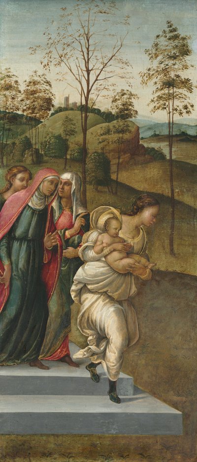 João Batista ao colo de Zacarias, c.1510 (têmpera e óleo com ouro sobre madeira) de Francesco Granacci