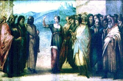 A Disputa de Santa Catarina de Alexandria (painel) de Francesco Granacci