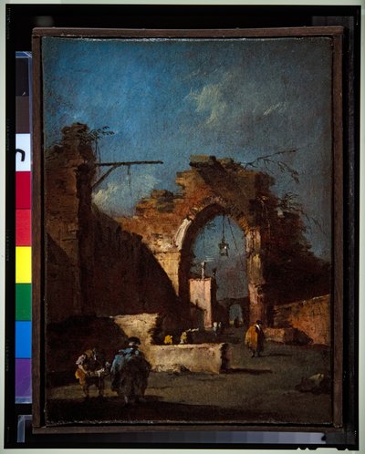 Um par de Capriccio de Francesco Guardi