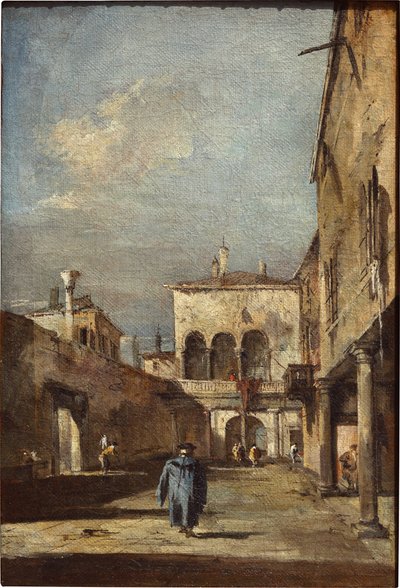 Fantasia arquitetónica com um pátio de Francesco Guardi