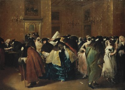 Casino Reduzido em Veneza de Francesco Guardi