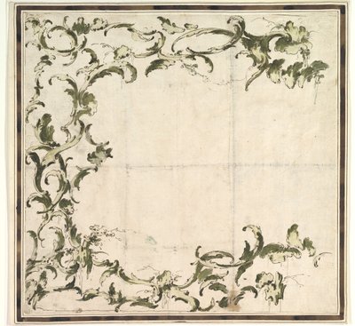 Design para um Motivo de Moldura, 1712-93. de Francesco Guardi.