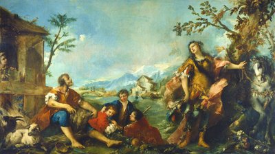 Erminia e os pastores, 17501755 de Francesco Guardi