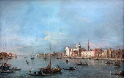 Alemão: Blick auf den Giudecca-Kanal nach Nordwesten mit den Zattere Vista do canal de Giudecca para noroeste com o Zattere de Francesco Guardi