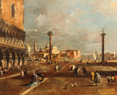 Piazza San Marco em direcção a San Giorgio Maggiore, de Francesco Guardi (1712-1793), óleo sobre tela, 45x72 cm de Francesco Guardi