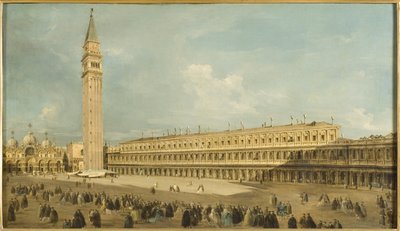 Place Saint Marc, Venise - Piazza San Marco, Veneza, de Guardi, Francesco (1712-1793). Óleo sobre tela. Dimensão : 50x85 cm. Nationalmuseum Estocolmo de Francesco Guardi