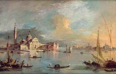 San Giorgio Maggiore, Veneza, com Giudecca e Zitelle de Francesco Guardi