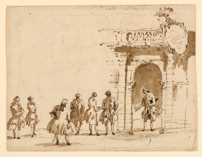 Esboço para uma recepção no Palazzo Surian de Francesco Guardi