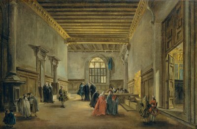A Antecâmara do Salão do Grande Conselho, c.1765-68 de Francesco Guardi