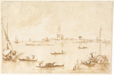 A Fortaleza de San Andrea da Lagoa de Francesco Guardi