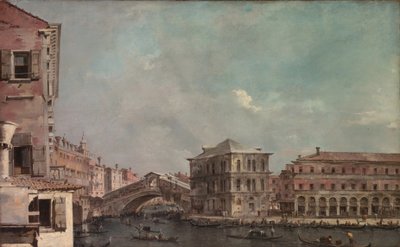 O Grande Canal acima do Rialto, c.1760 (óleo sobre tela) de Francesco Guardi