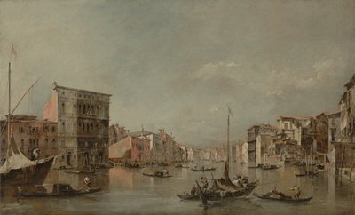 O Grande Canal de Veneza com o Palazzo Bembo, c.1768 de Francesco Guardi