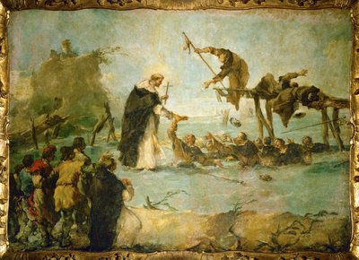 O Milagre de um Santo Dominicano (óleo sobre tela) de Francesco Guardi