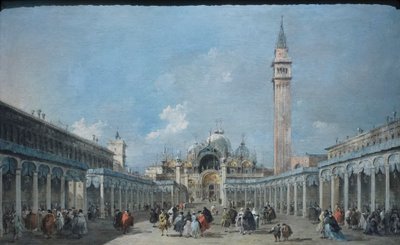 A festa da Ascensão na praça de São Marcos, c.1775 (óleo sobre tela) de Francesco Guardi