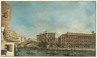Veneza: a Ponte Rialto com o Palazzo dei Camerlenghi de Francesco Guardi