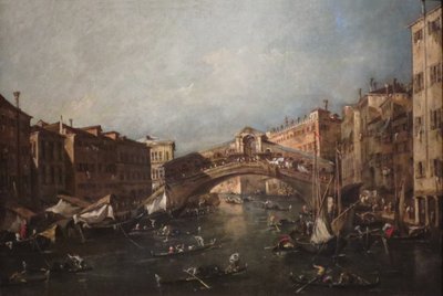 Vista de Rialto, Veneza, a partir do Grande Canal de Francesco Guardi