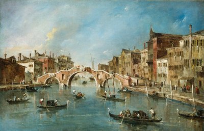 Vista no Canal Cannaregio, Veneza, c. 1775-1780. de Francesco Guardi