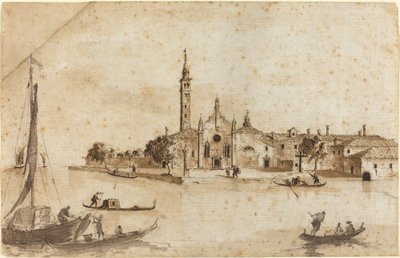 A Ilha de Madonna della Grazia de Francesco Guardi and Giacomo Guardi