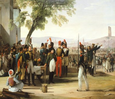 Napoleão depois da Batalha de Wagram, de Francesco Hayez (1791-1882) de Francesco Hayez