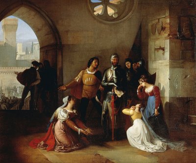 Peter Rossi, encarcerado pelos Scaligeri de Francesco Hayez