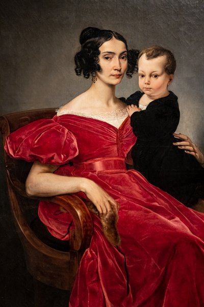Retrato da Condessa Teresa Zumali Marisili e do seu filho Giuseppe de Francesco Hayez