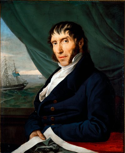 Retrato de Francesco Peloso, Meceno Principal por Francesco Hayez Pintura por Francesco Hayez (1791-1882) Coleção Particular de Francesco Hayez