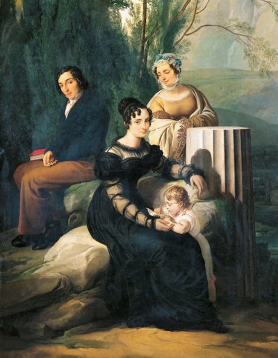 Retrato da Família Borri Stampa, 1822. de Francesco Hayez