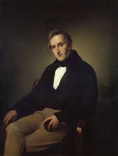 Retrato do poeta Alessandro Manzoni 1785-1873 de Francesco Hayez