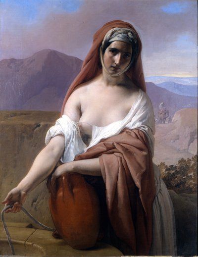 Rebecca no poço. Pintura de Francesco Hayez. Accademia di Brera. Milão de Francesco Hayez