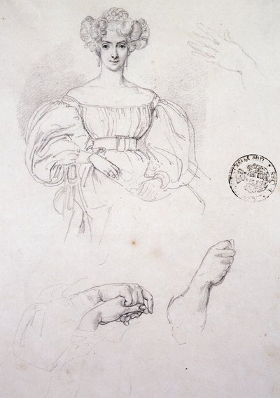 Estudo para retrato de mulher de Francesco Hayez